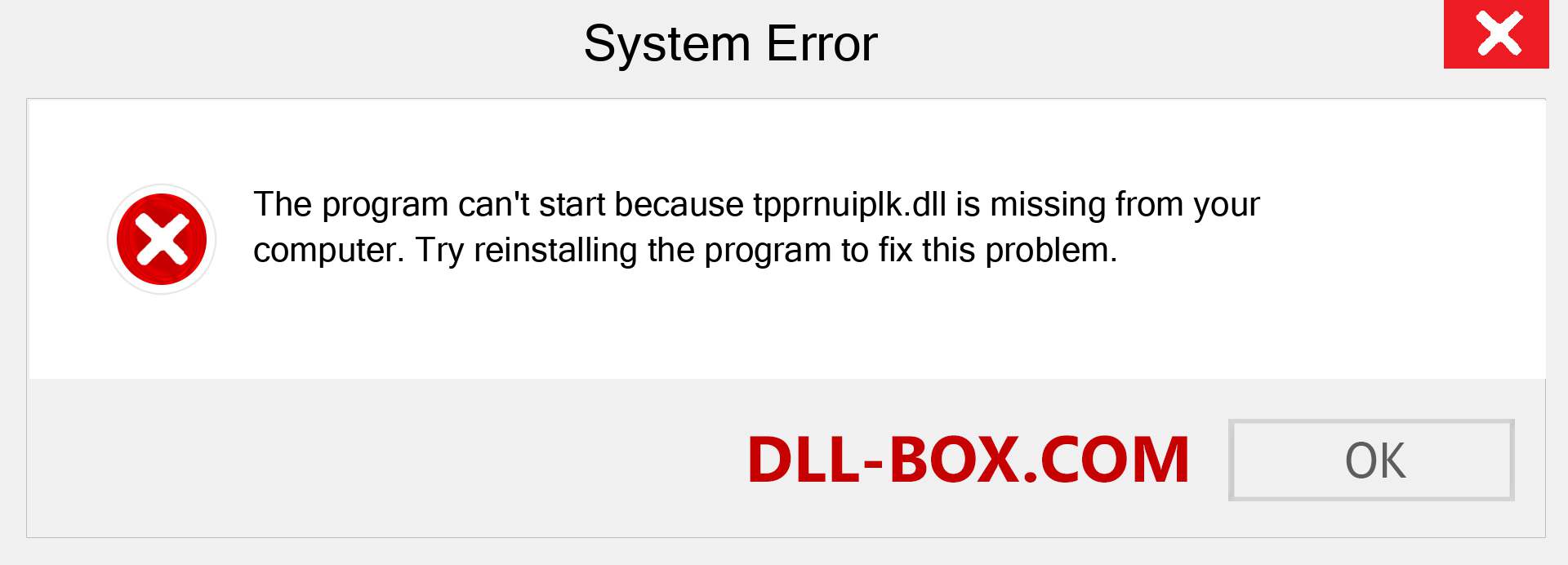  tpprnuiplk.dll file is missing?. Download for Windows 7, 8, 10 - Fix  tpprnuiplk dll Missing Error on Windows, photos, images